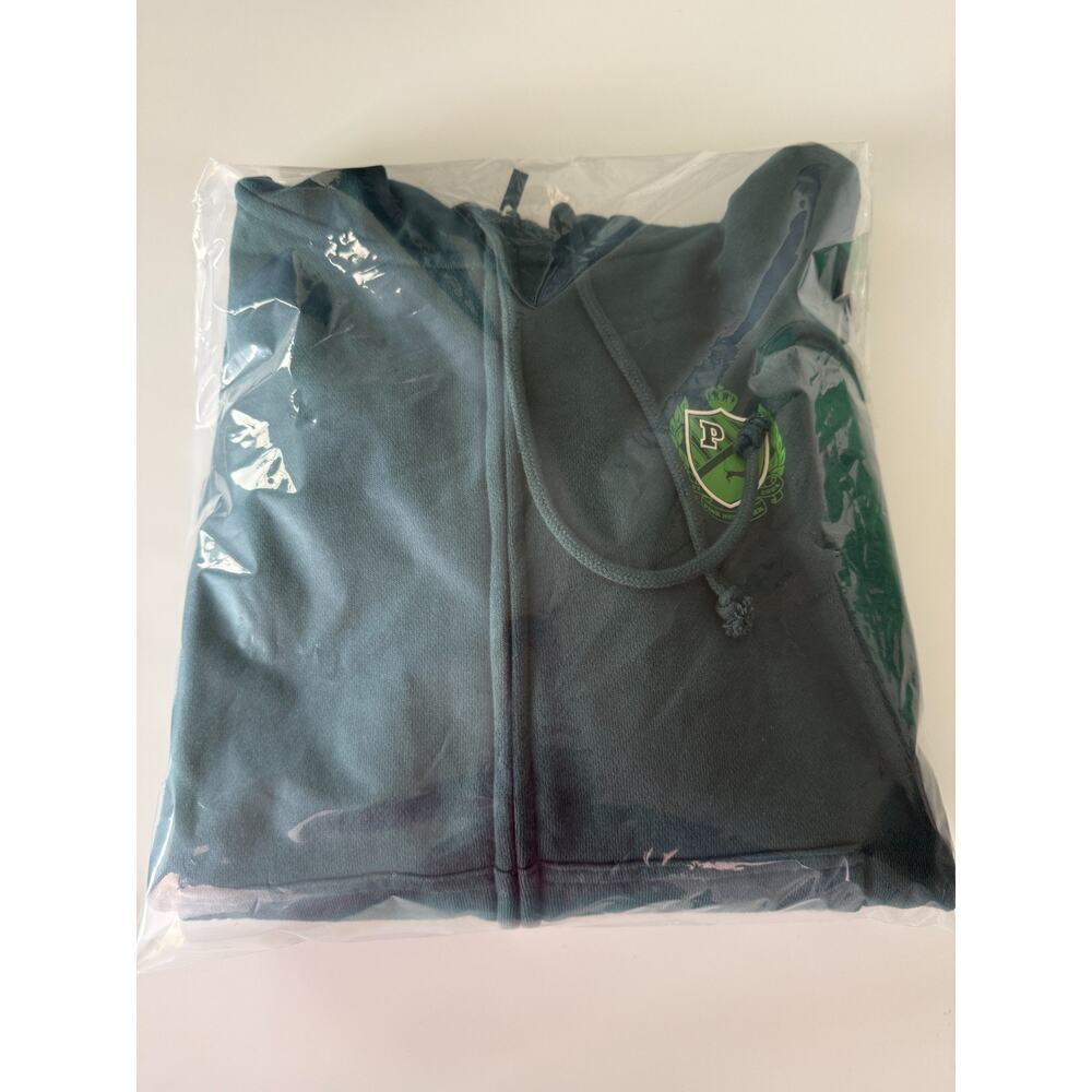 Victoria's Secret PINK Long Sleeve Full Zip Fleece Green Sweatshirt Size XXL - Picture 11 of 11